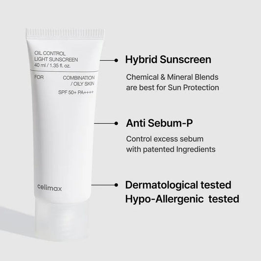 CELIMAX OIL CONTROL LIGHT SUNSCREEN 40ML