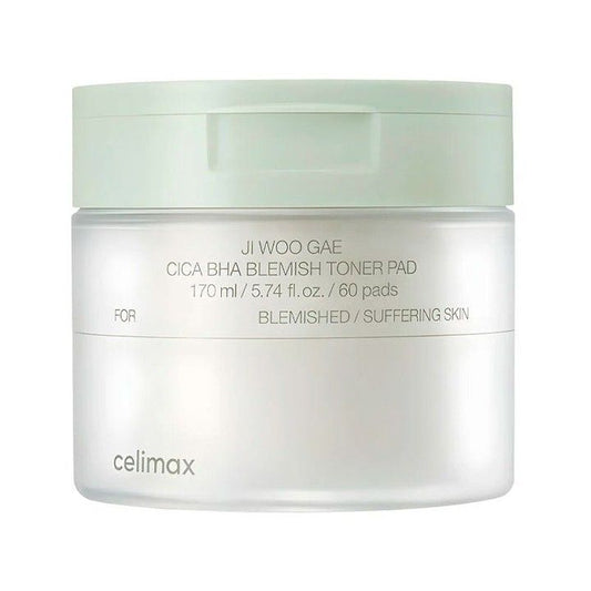 celimax Ji Woo Gae Cica BHA Blemish Toner Pad (60pads)