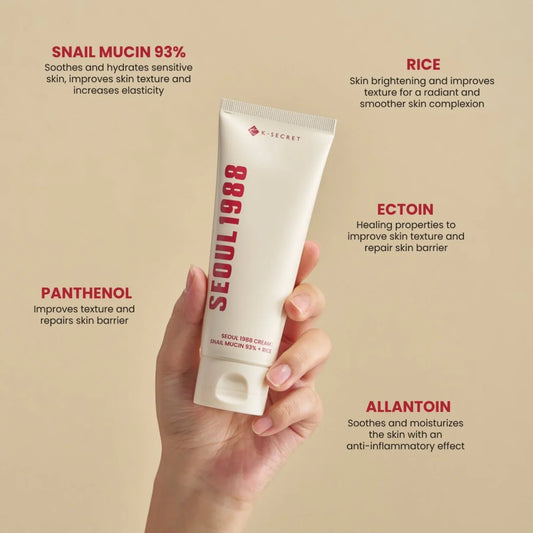 KSECRET  Cream : Snail Mucin 93% + Rice